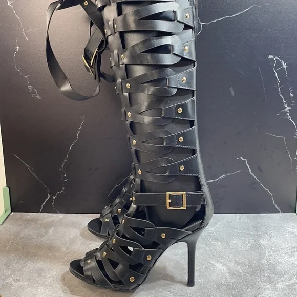 TimeTang Strap Heels Black Size 6.5m - Picture 3 of 9